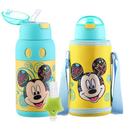 迪士尼不銹鋼保溫杯吸管杯 創意禮品套裝，兒童戶外好伙伴